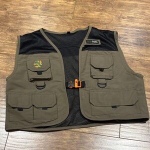 Lucky Bums Kids Olive Green fishing adventure Vest